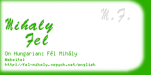 mihaly fel business card
